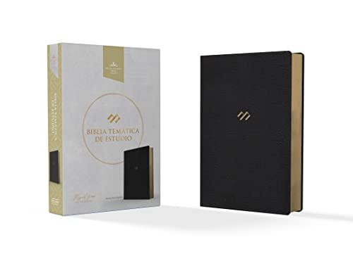 Biblia Tematica de Estudio RVR 1960 -Piel Genuina negra