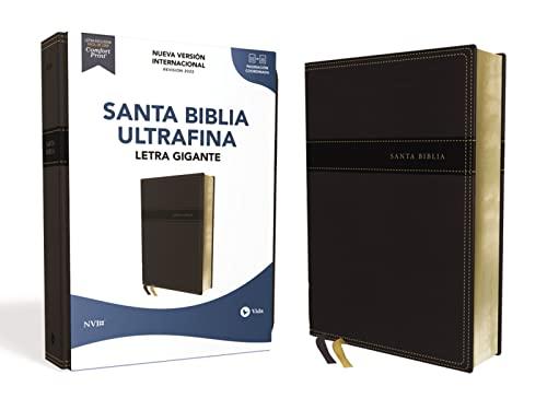 NVI, Santa Biblia, Texto revisado 2022, Ultrafina, Letra Gigante, Leathersoft, Negro