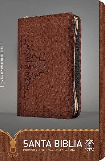 Santa Biblia NTV, Edicion zipper, SentiPiel, Ladrillo