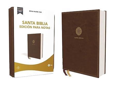 Santa Biblia RV1960 Edicion para Notas, Leathersoft, Cafe, Letra Roja